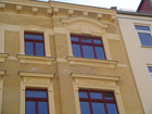 Restaurierter Fassadenstuck,  Leipzig Meußddorfer Straße 