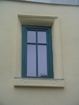Fenstergewände  und  -bank (Strohballenbau)