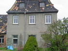 Barockhaus in Markkleeberg-Zöbigker vor Sanierung des Außenputzes